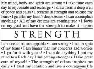 I am stronger than the challenges presented to me!